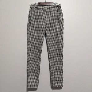 High Rise Black and White Gingham Trouser P
